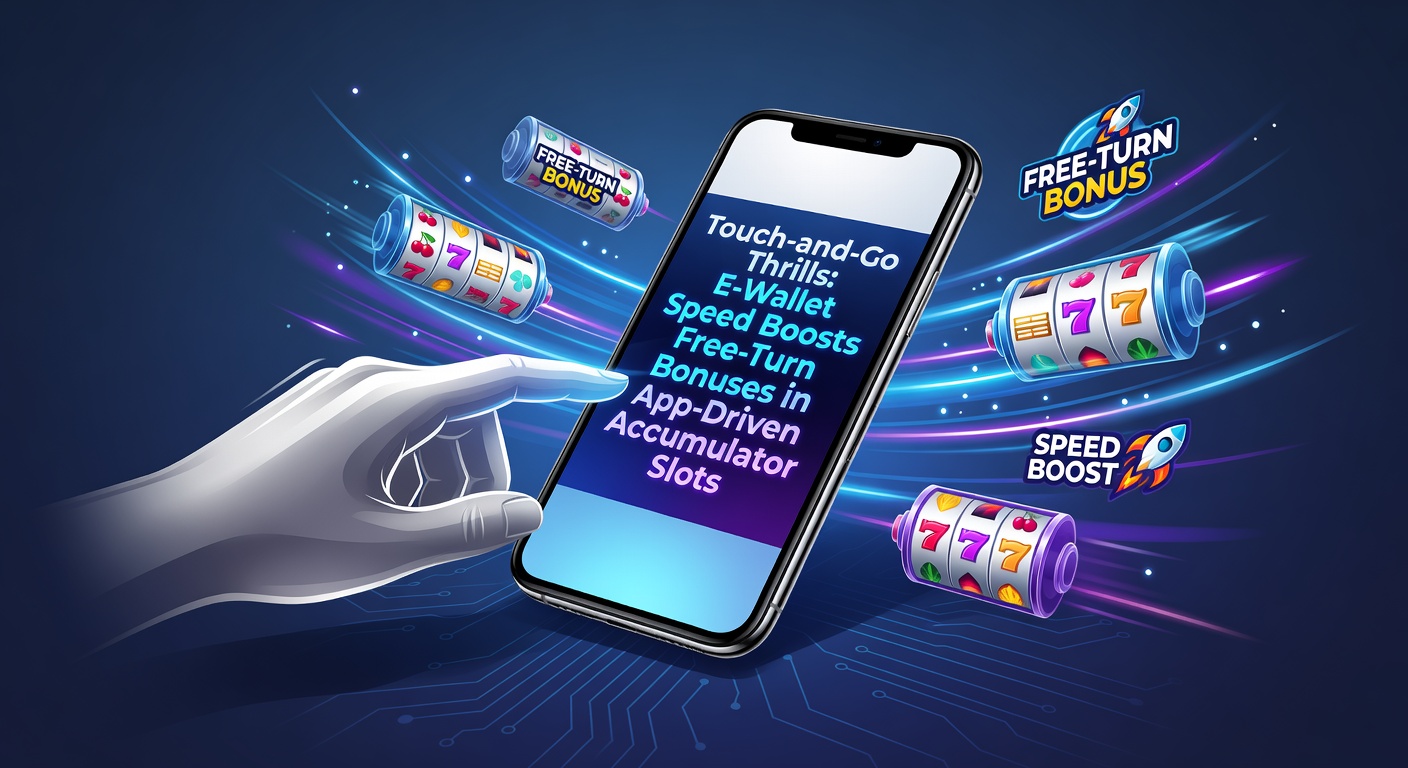 Dynamisches Smartphone mit leuchtendem Slot-Spiel und E-Wallet-Symbolen, die schnelle Transaktionen und accumulierende Boni visualisieren